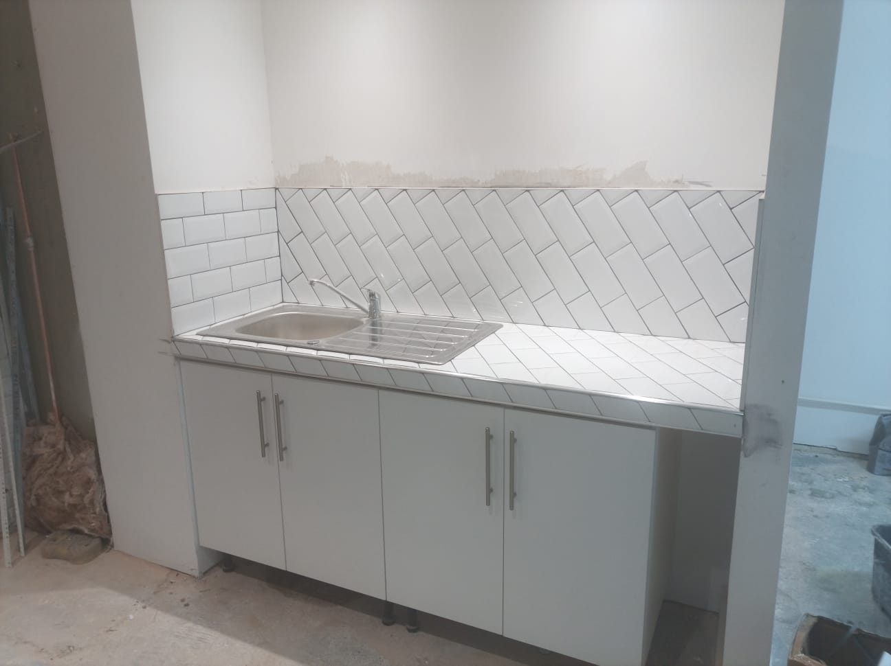Herringbone Kitchen Backsplash